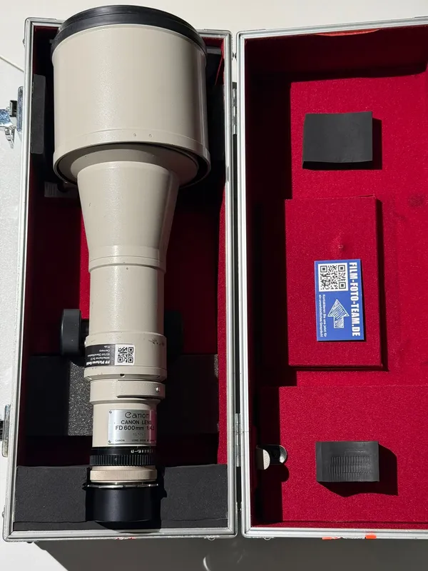 Canon FD 600mm 1:4.5 ARRI PL-Mount Cine Mod mit Griffstütze – High-End Teleobjektiv für Filmproduktionen mieten