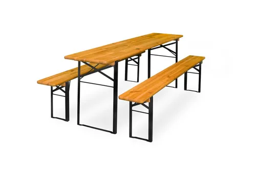 Bierzeltgarnitur / Festzeltgarnitur Set (1 Tisch + 2 Bänke)