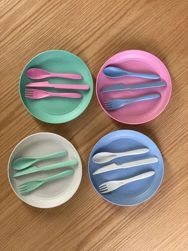 Kunstoff Teller, Gabeln, Messer, Löffel BPA- frei