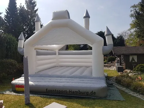 Hüpfburg weiß für Hochzeiten