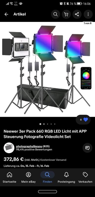 Neewer - Foto Video Licht, Rgb LED Strahler