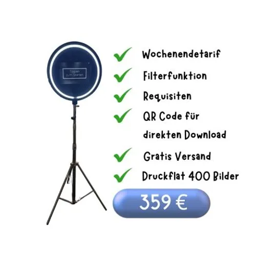 Fotobox Black Edition PREMIUM - inkl. Druckflat 400 