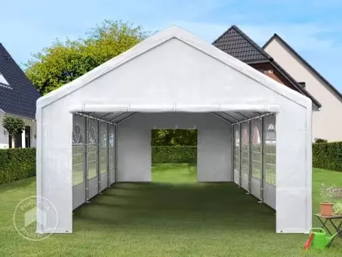Festzelt 8x4m mit robustem Gestänge, 8 Seitenteile abnehmbar