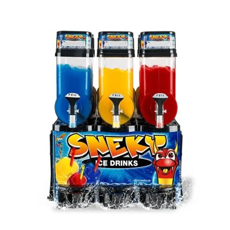 3x10l Slusheismaschine, Slush Ice für Geburtstage, Straßenfest, Hochzeit