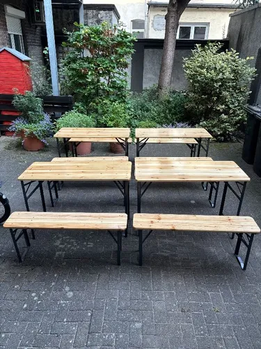6 Bierzeltgarnituren zur Miete für Partys Biertisch
