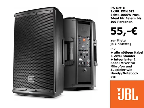PA-Anlagen, Musikanlagen, Veranstaltungstechnik, Lautsprecher ✪ MIETEN ✪ VERLEIH ✪ RENATL ✪ BERLIN