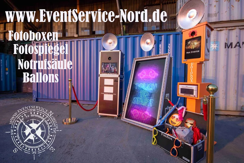 Fotobox Tower mit Druckflat und Anlieferung in HH für Hochzeiten, Geburtstage oder Firmenfeiern im Norden