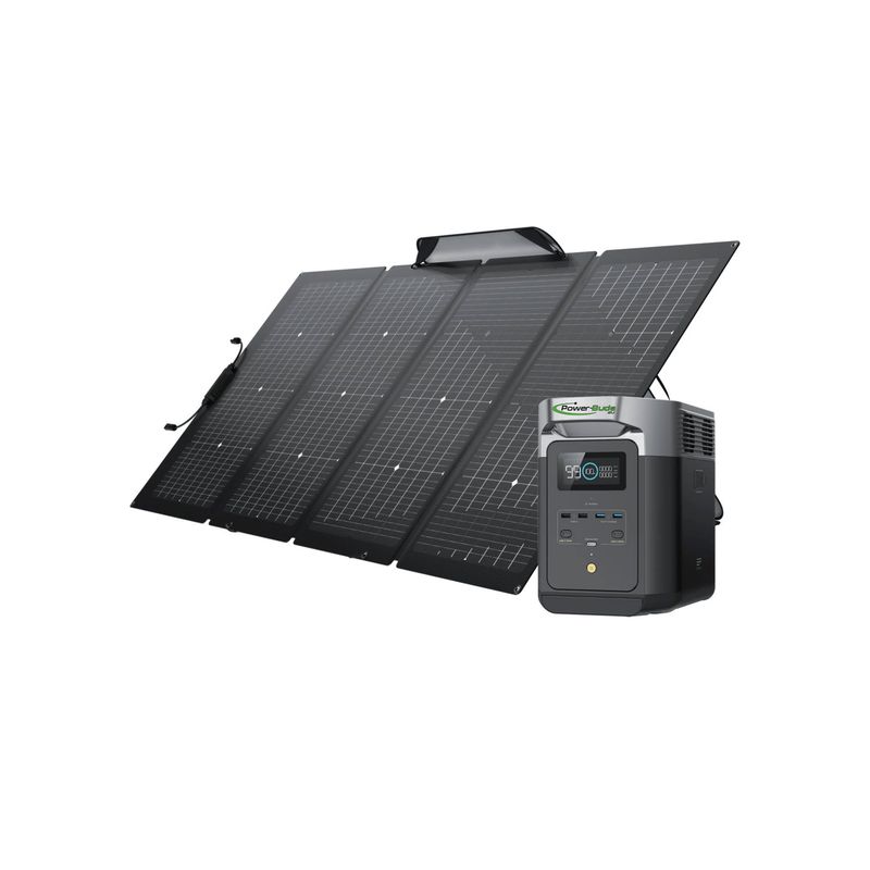 Powerstation Ecoflow Delta2 + Ecoflow 220 Watt Solarpanel Rundum Sorglos Paket