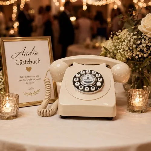 Audio-Gästebuch-Telefon im Vintage-Look