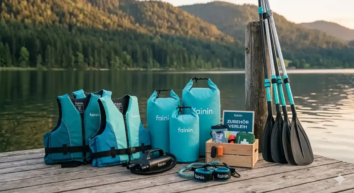 Paddel-Zubehör mieten – Schwimmweste und wasserdichte Ausrüstung