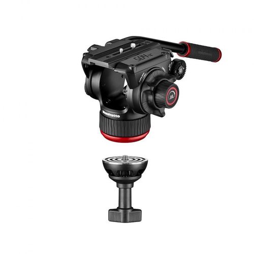 Manfrotto 504X Fluid Kopf, 2 fach Alu Doppelrohrstativ, Mittelspinne & Tasche