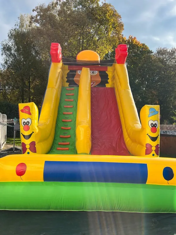 Profi Hüpfburg, Riesenrutsche, Clown, 8,0m x 4,0m x, 6,0m, Kindergeburtstag, Fest, Hochzeit