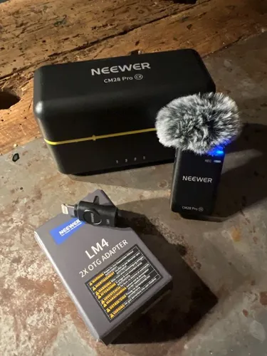 NEEWER CM28 Mikrophone mit LM4 Adapter für iphone und USB-C