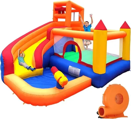 HÜPFBURG mit Wasserpark mieten – der Mega-Spaß für Kids!