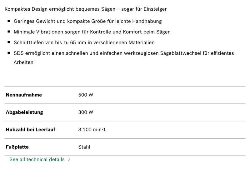Stichsäge Bosch PST 650