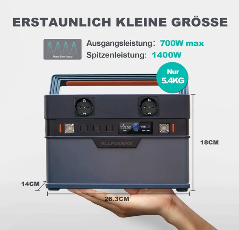 Mobile Powerstation 606Wh - 1.400W max. inkl. Solarpanel - mieten