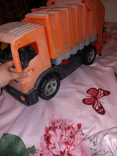 Sehr großes Sandspielzeug Müllwagen und Bagger