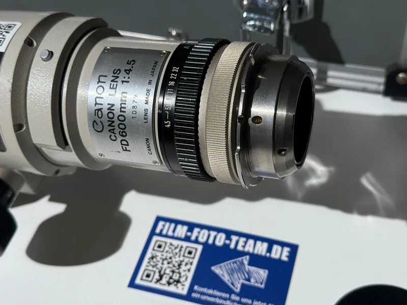 Canon FD 600mm 1:4.5 ARRI PL-Mount Cine Mod mit Griffstütze – High-End Teleobjektiv für Filmproduktionen mieten