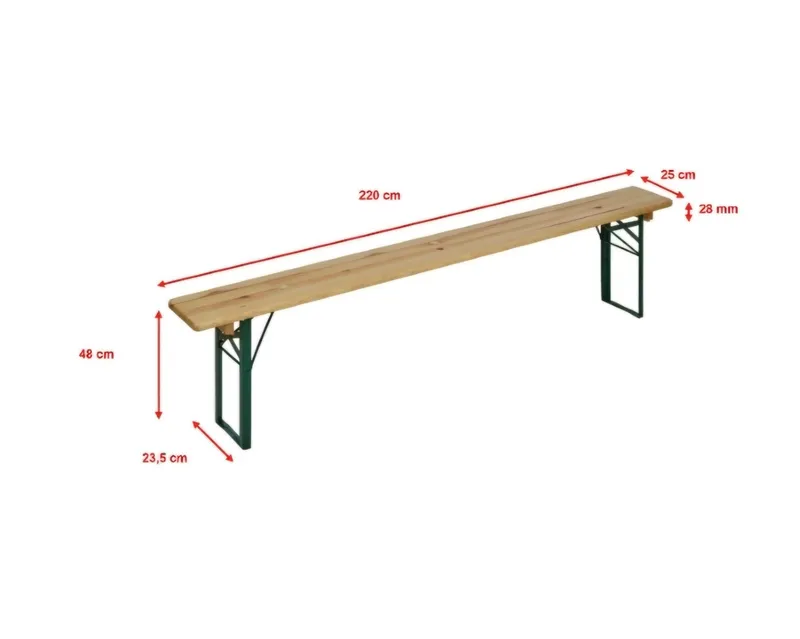 Bierzeltgarnitur 220 x 50 cm