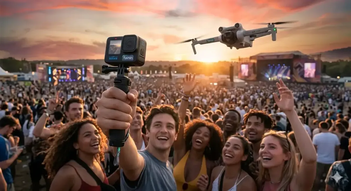 GoPro und Drohne mieten für Festival und Open-Air – fainin