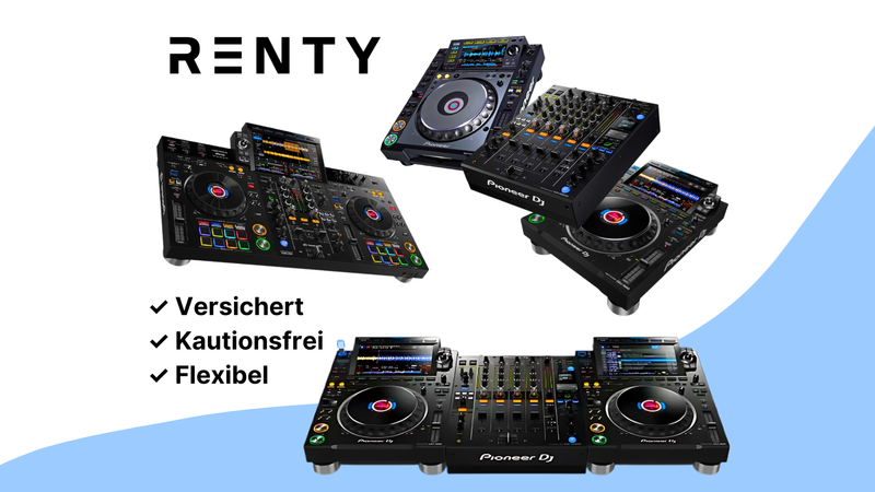 DJ Equipment mieten (ab € 35): Pioneer CDJ, XDJ, DJM ✓ Versichert ✓ Kautionsfrei ✓ Flexibel ✓ für Profis & Anfänger