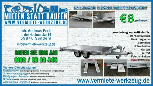 Autotransporter Anhänger Trailer Plattform Maschinen