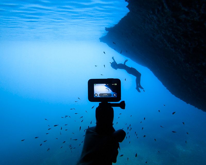 GoPro Tauchhülle und Tauchstick, Tauchfilter, Teleskopstange, Stativ