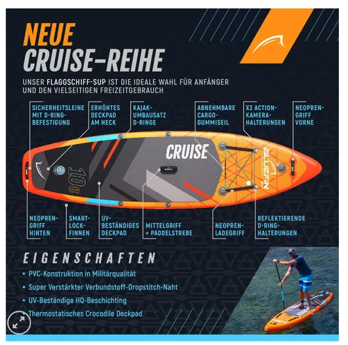 Bluefin Cruise SUP Paket inkl. Kayak Kit und elektrischer Pump