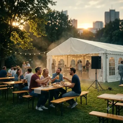 Abbau nach dem Vereinsfest – Tische und Equipment zurückgeben