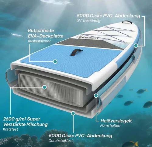 Stand Up Paddel Board Set 320 cm Aufblasbar 