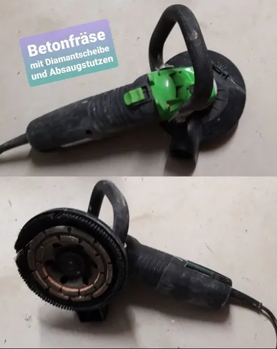 Betonfräse Betonschleifer mit Saugstutzen
