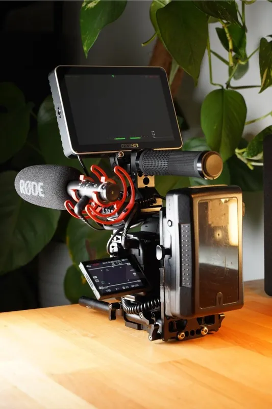 Sony Alpha a7 IV V-Mount Rig + SmallHD Focus 7" + Rode Videomic NTG
