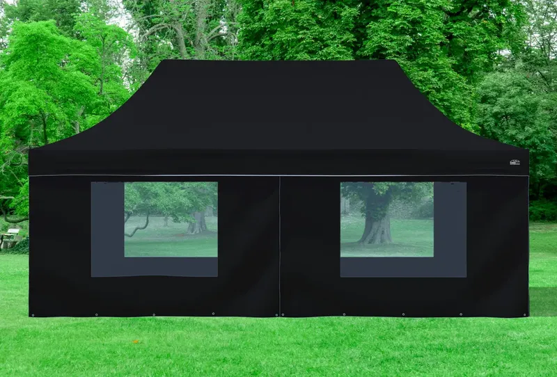 Faltpavillon 3x6m schwarz