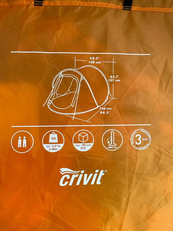 Wurfzelt für Camping oder Festival.