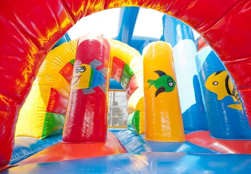 Profi Hüpfburg "Sharky" 5,0m x 5,4m x4,0m, Kindergeburtstag, Vereinsfest, Firmenfeier