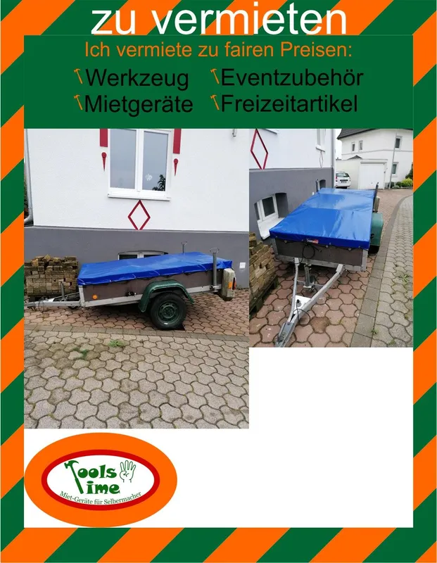 Anhänger mit Abdeckplane für Transport