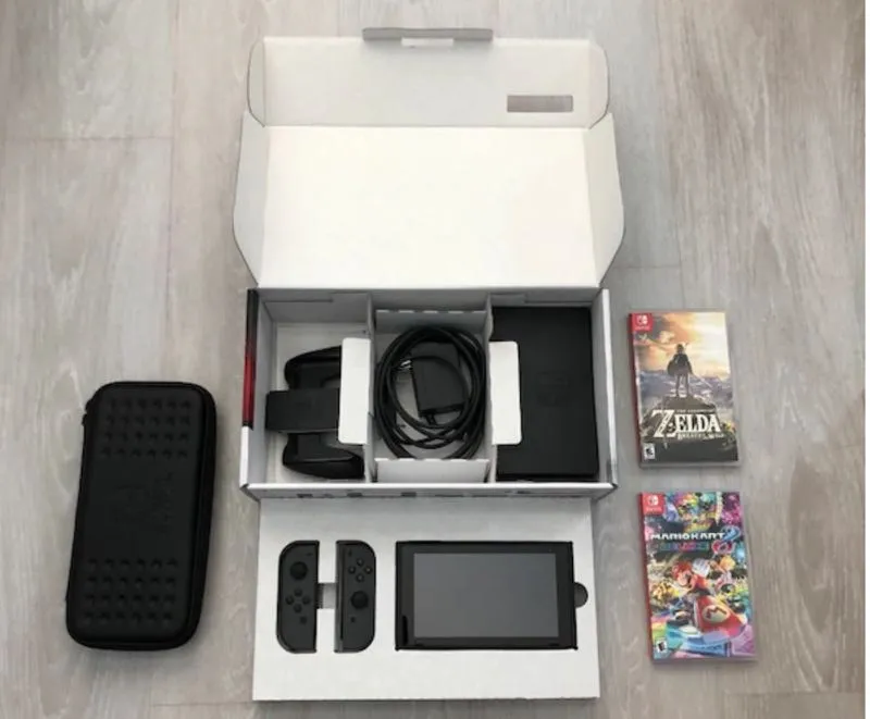 Nintendo Switch with games