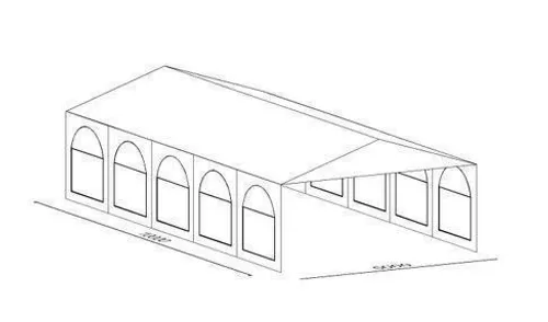 Pavillon 6x3 m inkl. 3 Biergarnituren