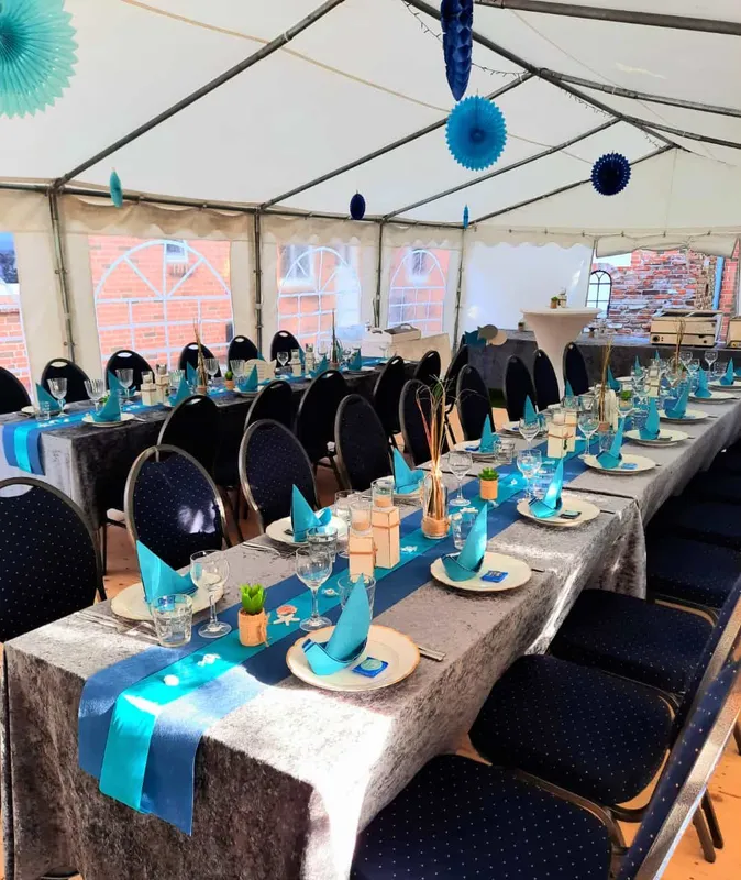 Partyzelt 5x10m mieten, Gartenparty Geburtstag Taufe Zeltverleih