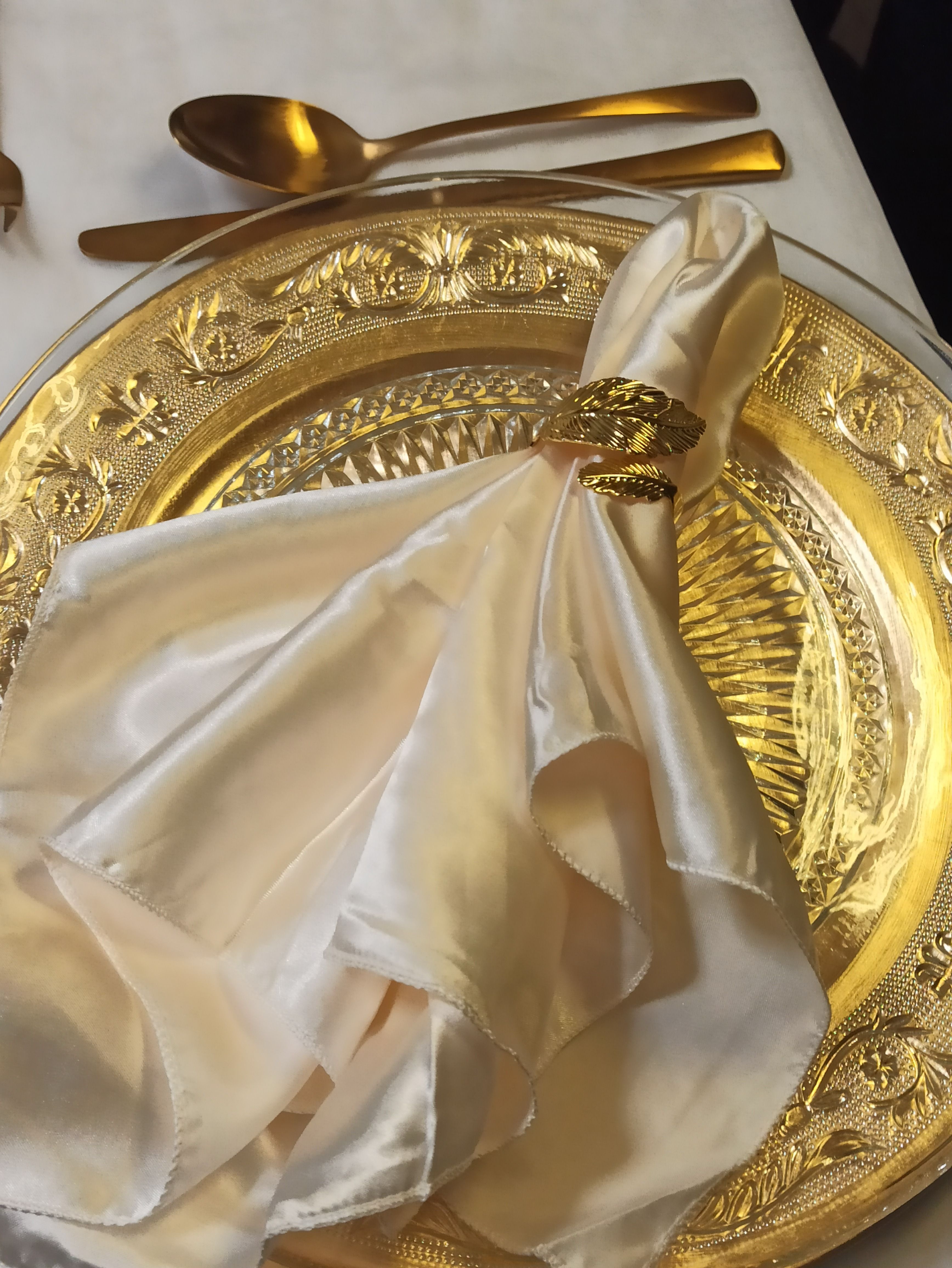 Serviette Satin Creme