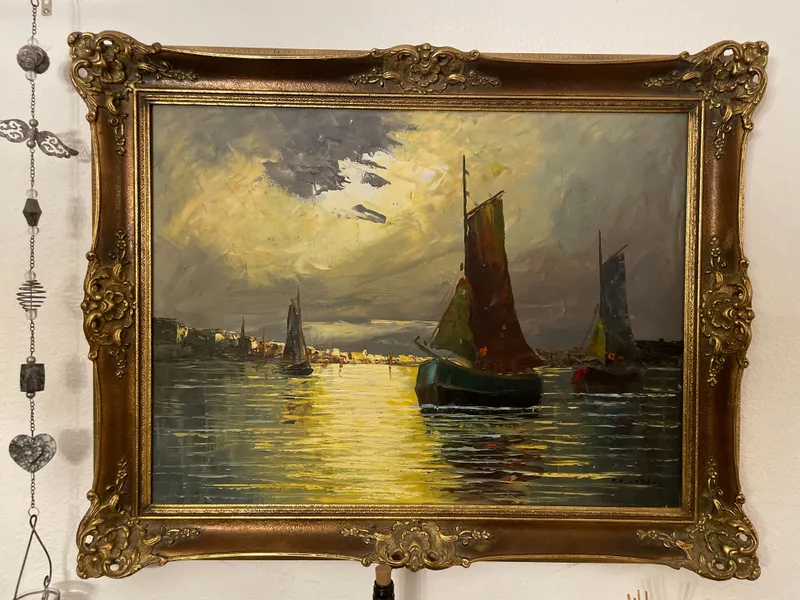 Gemälde | Schiffe im Hafen