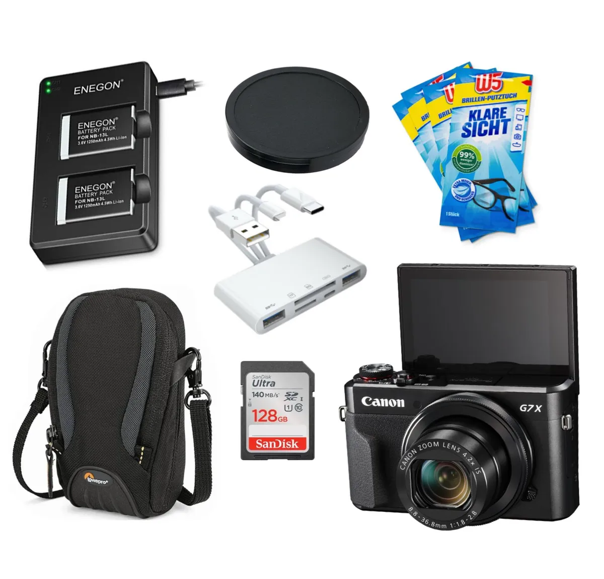 Canon G7x Mark II mit Zubehör