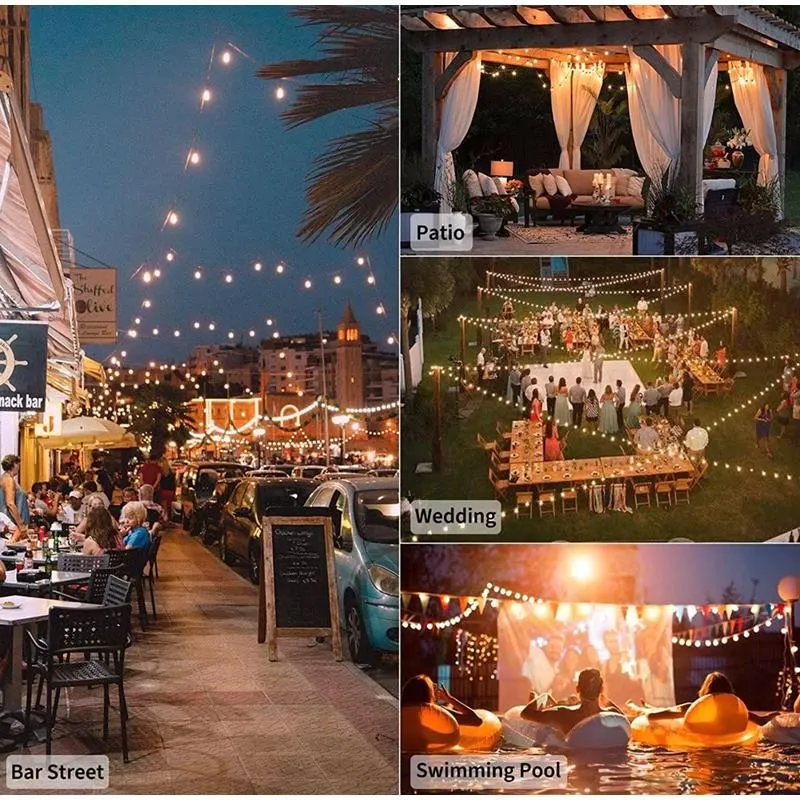 Lichterkette 45m Gartenparty Hochzeit Geburtstag