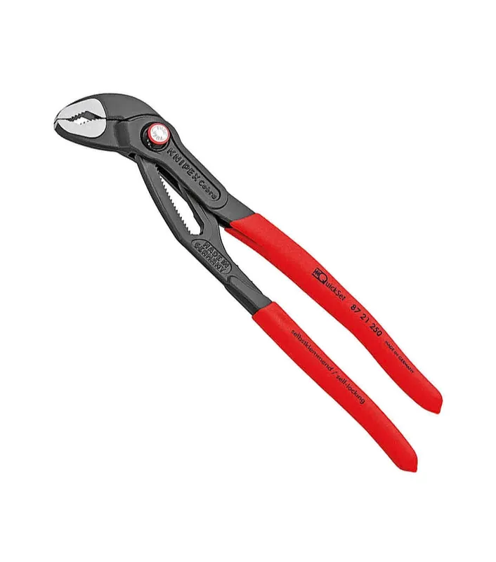 KNIPEX Cobra Quick Set 250 mm Wasserpumpenzange,Kopf poliert, Griffe mit Kunststoff