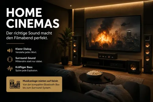 Soundanlage oder Lautsprecher für Heimkino mieten