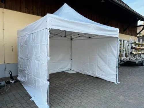 Faltpavillon 3x3 m weiß (Aluminium)