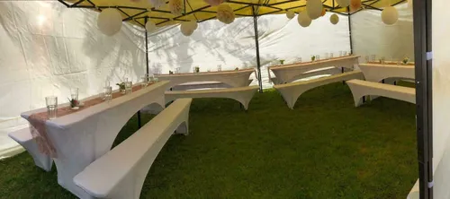 Bierzeltgarnitur, Festzeltgarnitur Hussen