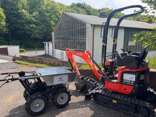 Minibagger 1,2T + Dumper/Rüttelplatte/Stampfer/Zange 1 Woche   Lieferung gratis