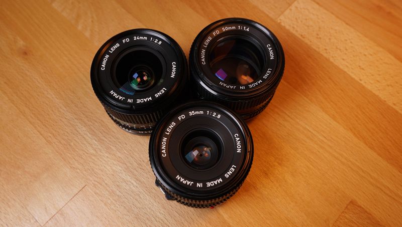 Canon FD Set - 24mm f/2.8, 35mm f/2.8, 50mm f/1.4