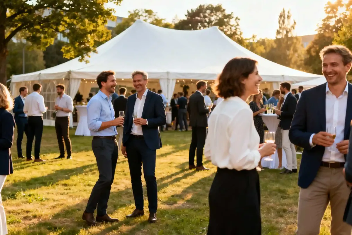 Firmenfeier Equipment mieten – Betriebsfeier mit Festzelt und Soundanlage
